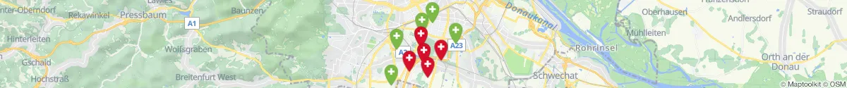 Map view for Pharmacies emergency services nearby Inzersdorf (1230 - Liesing, Wien)